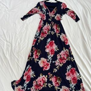 Pink blush maternity dress